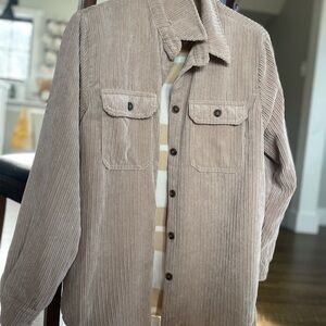 Women’s Tan Corduroy Flannel